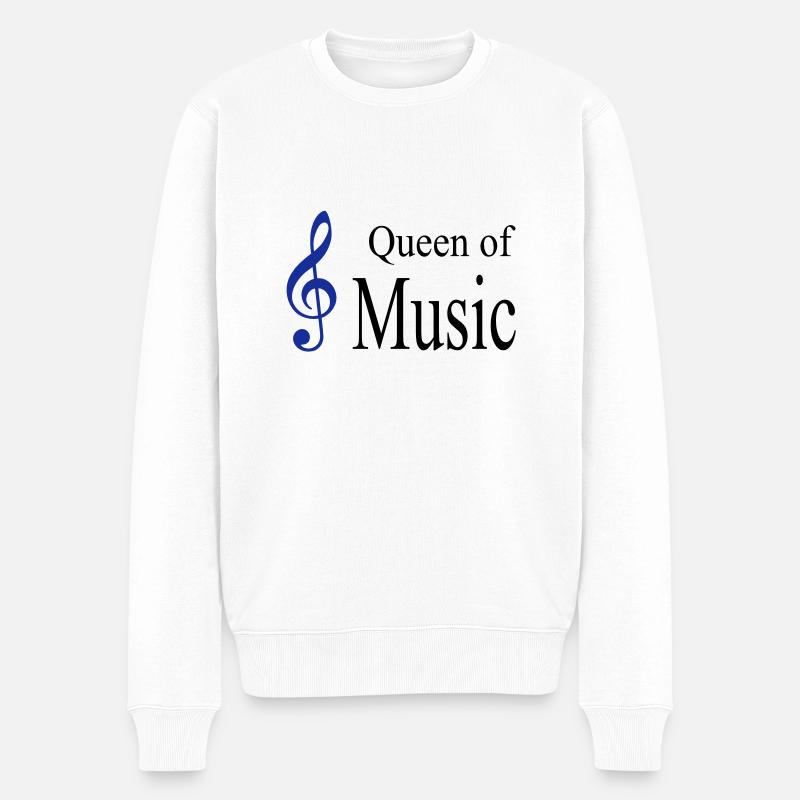 musik - Männer Premium Bio Pullover - Weiß