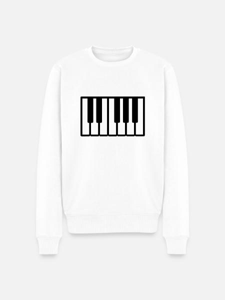 Piano - Men's Premium Organic Jumper - white