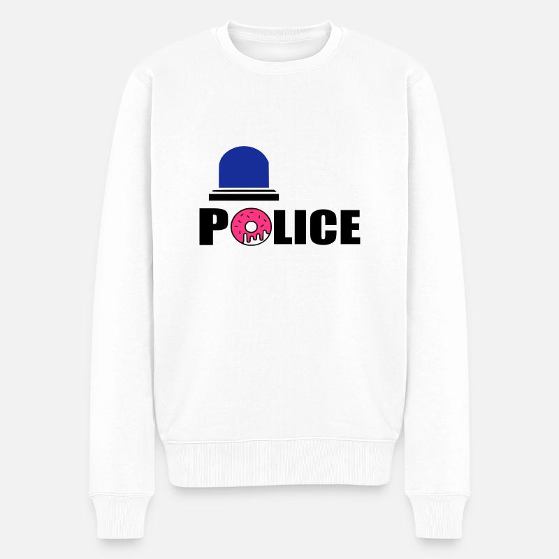 police d - Pull Premium bio Homme - blanc