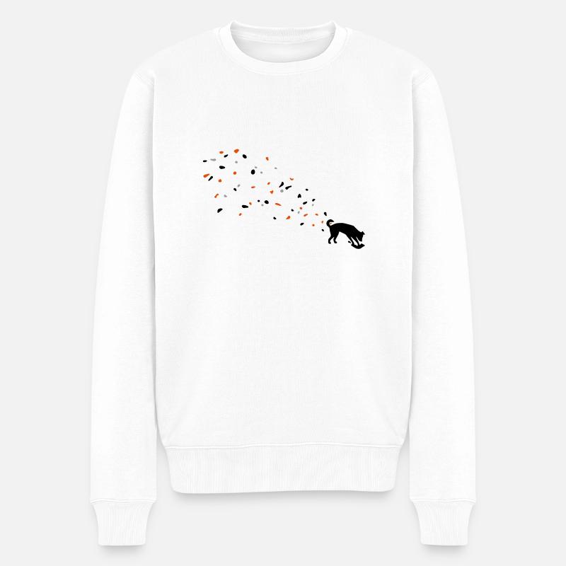 Hund Dreck - Männer Premium Bio Pullover - Weiß