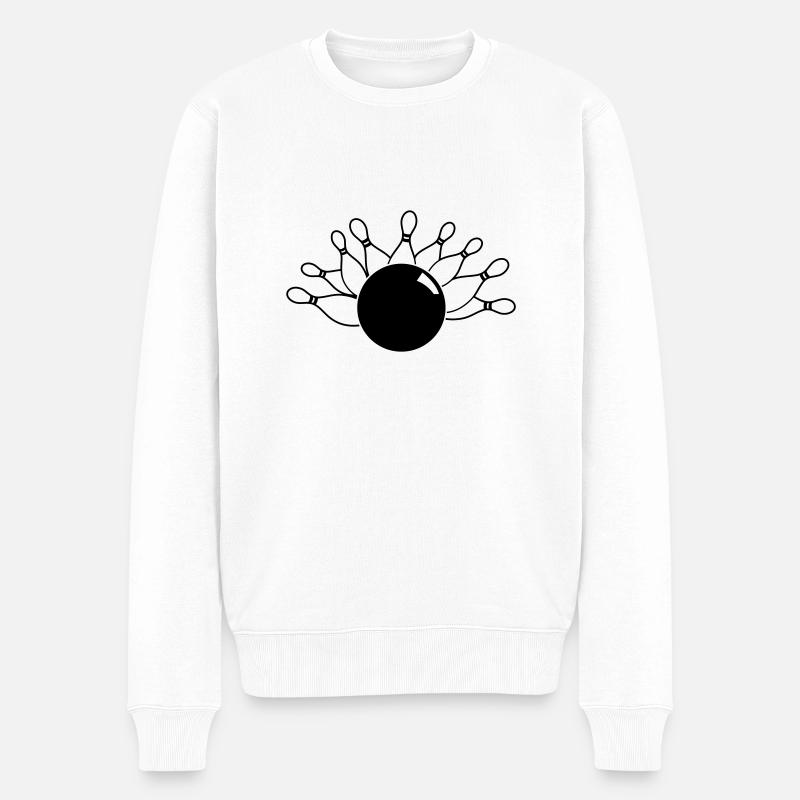 motif de cône - Pull Premium bio Homme - blanc