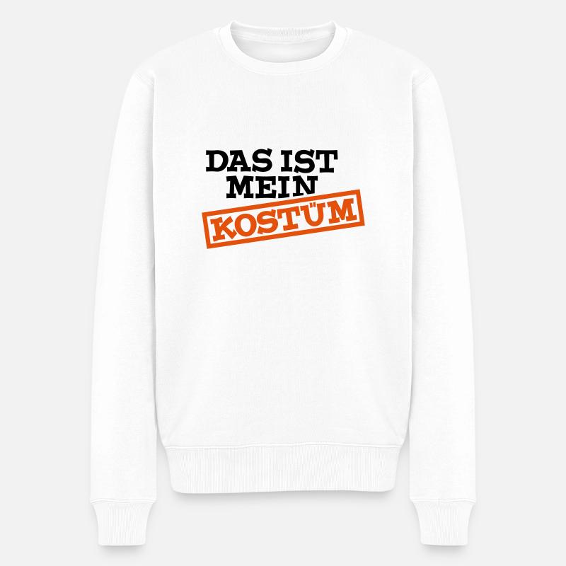 Das ist mein Kostüm - Männer Premium Bio Pullover - Weiß