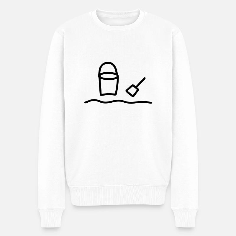 Eimer & Schüppe - Männer Premium Bio Pullover - Weiß