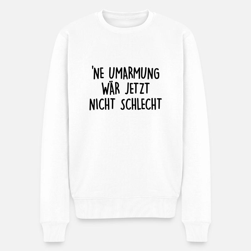 Ne Umarmung - Männer Premium Bio Pullover - Weiß