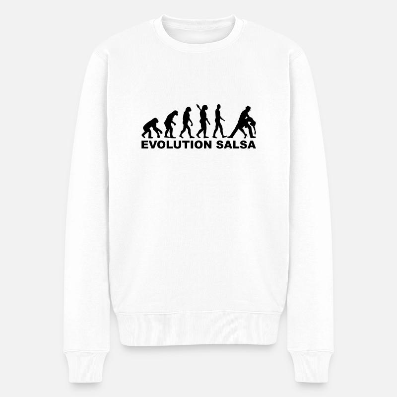 Salsa - Männer Premium Bio Pullover - Weiß