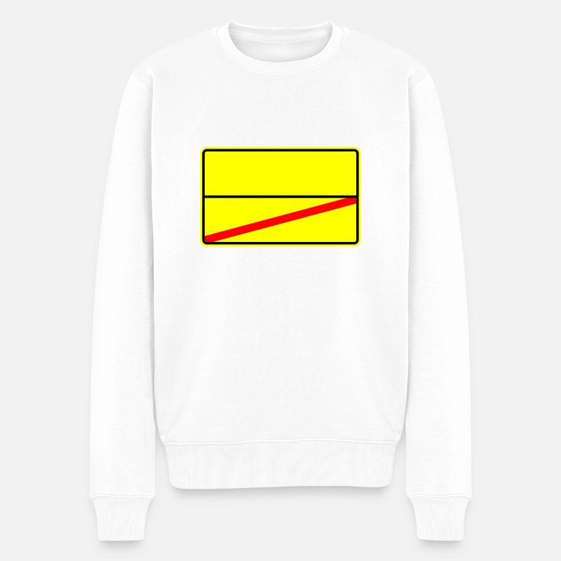 Panneau de signalisation modèle - Pull Premium bio Homme - blanc