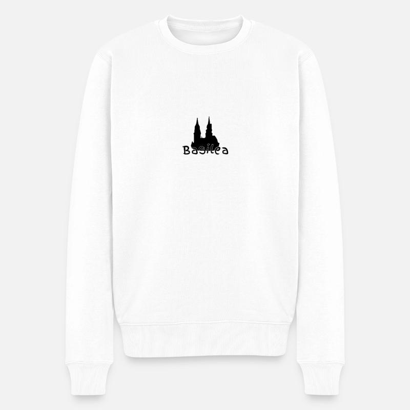 Basilea - Männer Premium Bio Pullover - Weiß