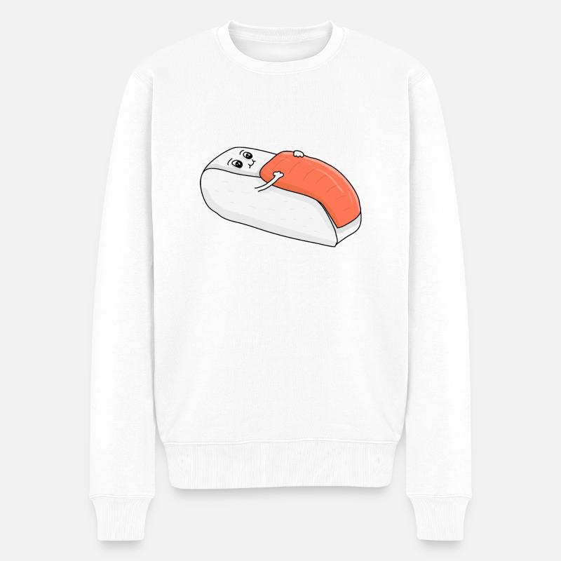 Sushi endormi - Pull Premium bio Homme - blanc