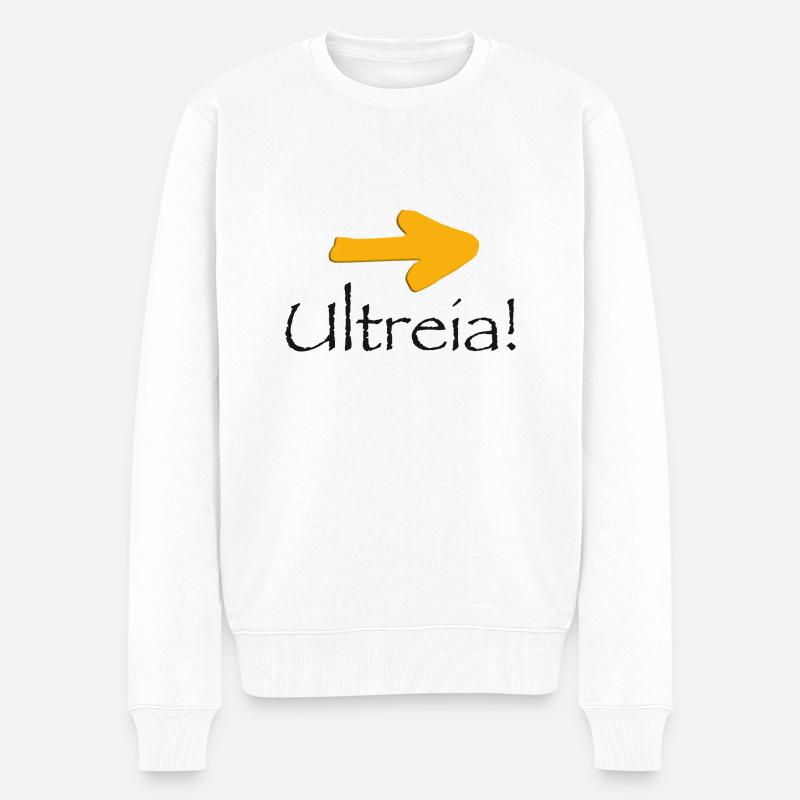 Ultreia - Jakobsweg - Männer Premium Bio Pullover - Weiß