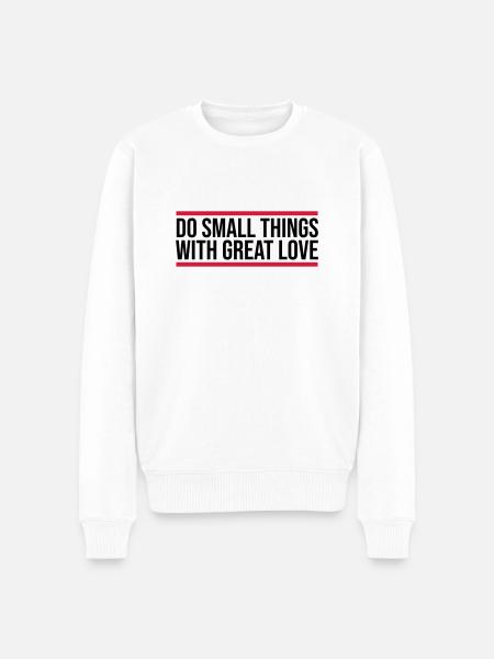 Quote do small things - Men's Premium Organic Jumper - white