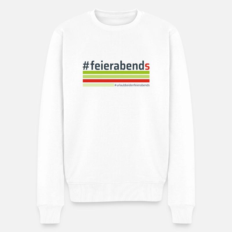 #feierabends - Männer Premium Bio Pullover - Weiß