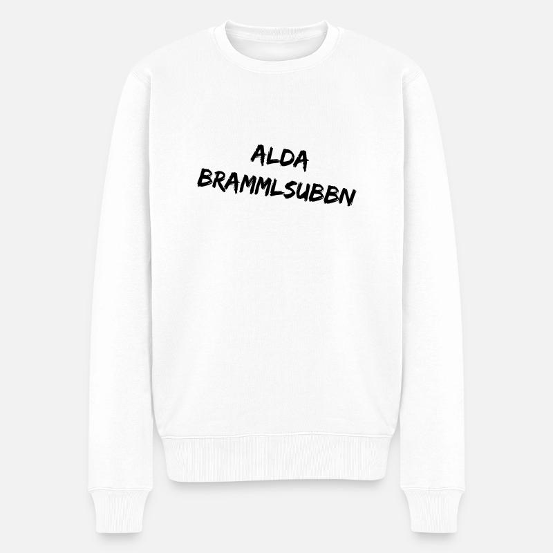 Alda Brammlsubbn - Männer Premium Bio Pullover - Weiß
