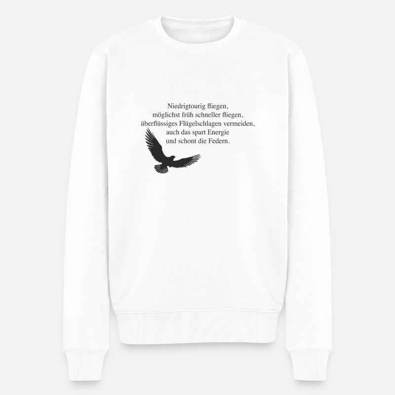 Energie sparen - Männer Premium Bio Pullover - Weiß