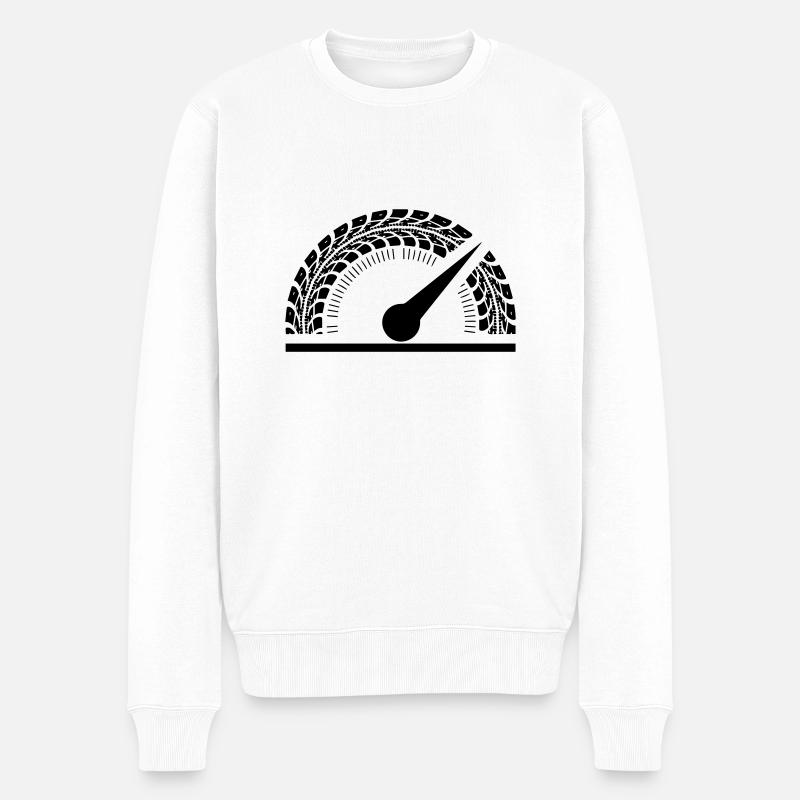 Compteur de vitesse des pneus - Pull Premium bio Homme - blanc