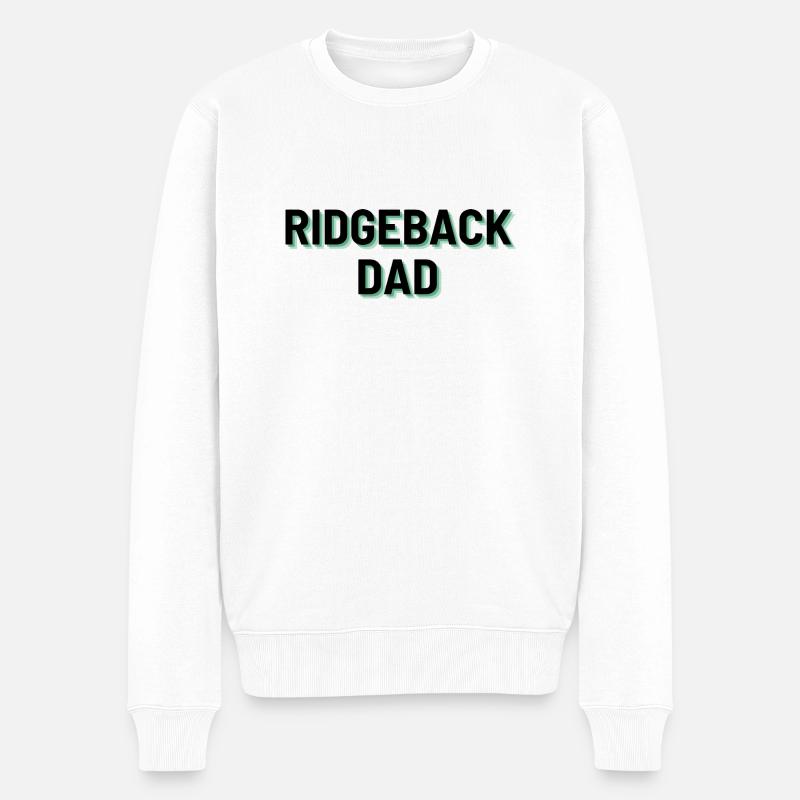 Ridgeback Dad - Männer Premium Bio Pullover - Weiß