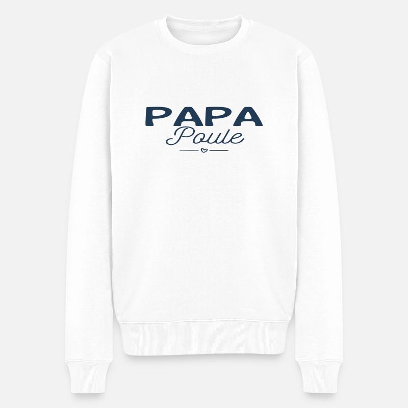 Papa poule - Pull Premium bio Homme - blanc