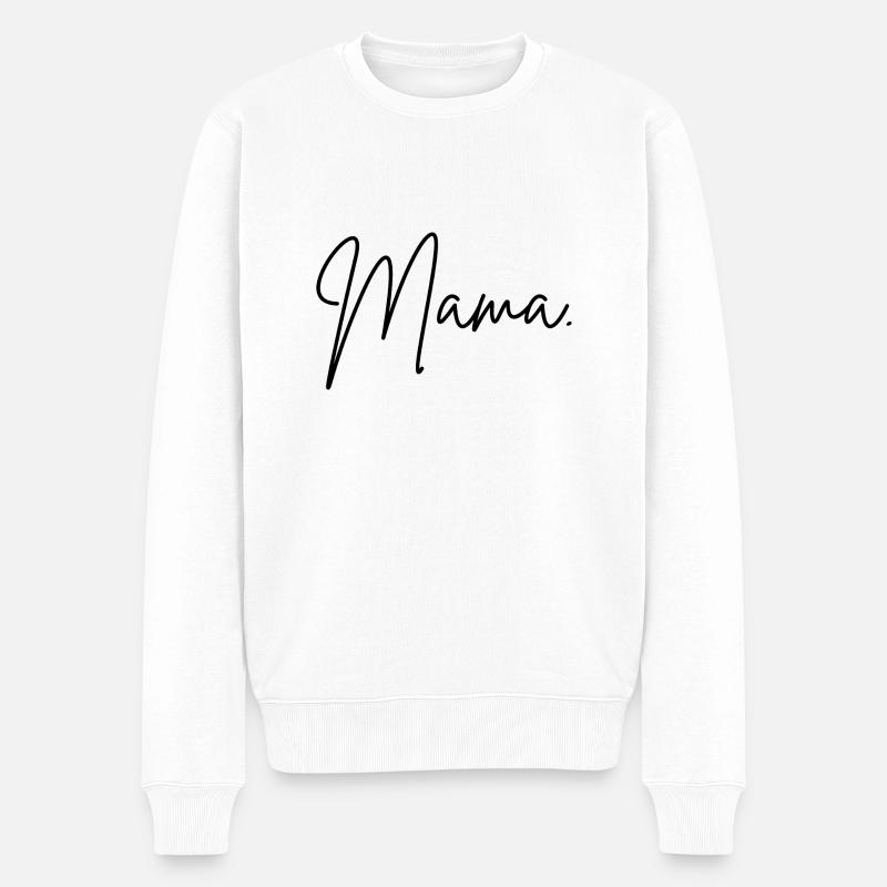Mama - Männer Premium Bio Pullover - Weiß