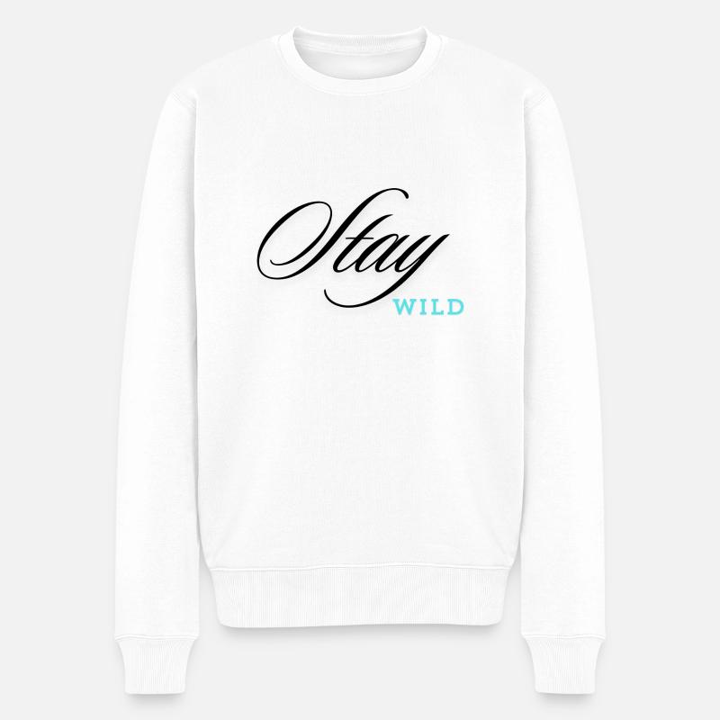 Restez sauvage - Pull Premium bio Homme - blanc