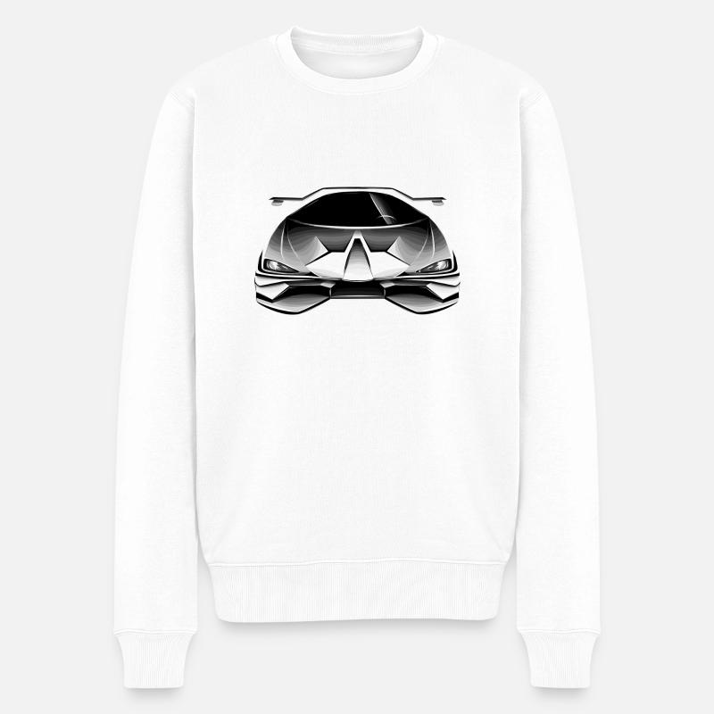 Voiture noir blanc - Pull Premium bio Homme - blanc