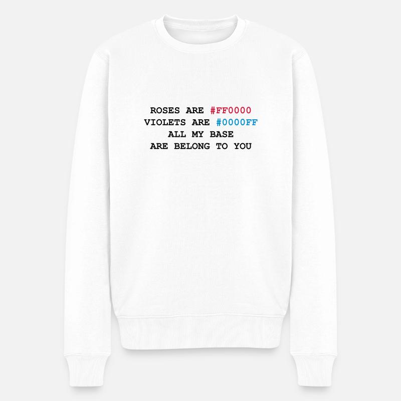 Humour nerd: Lettre d amour - Pull Premium bio Homme - blanc