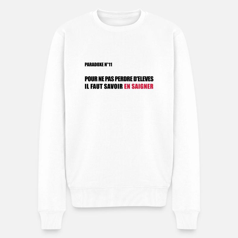 PARADOXE EN SAIGNANT - Pull Premium bio Homme - blanc