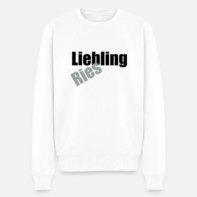 Liebling Riesling - Männer Premium Bio Pullover - Weiß