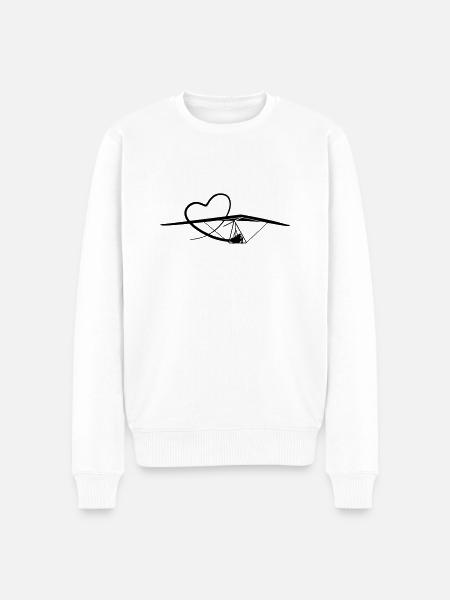 heart hanggliding - Men's Premium Organic Jumper - white