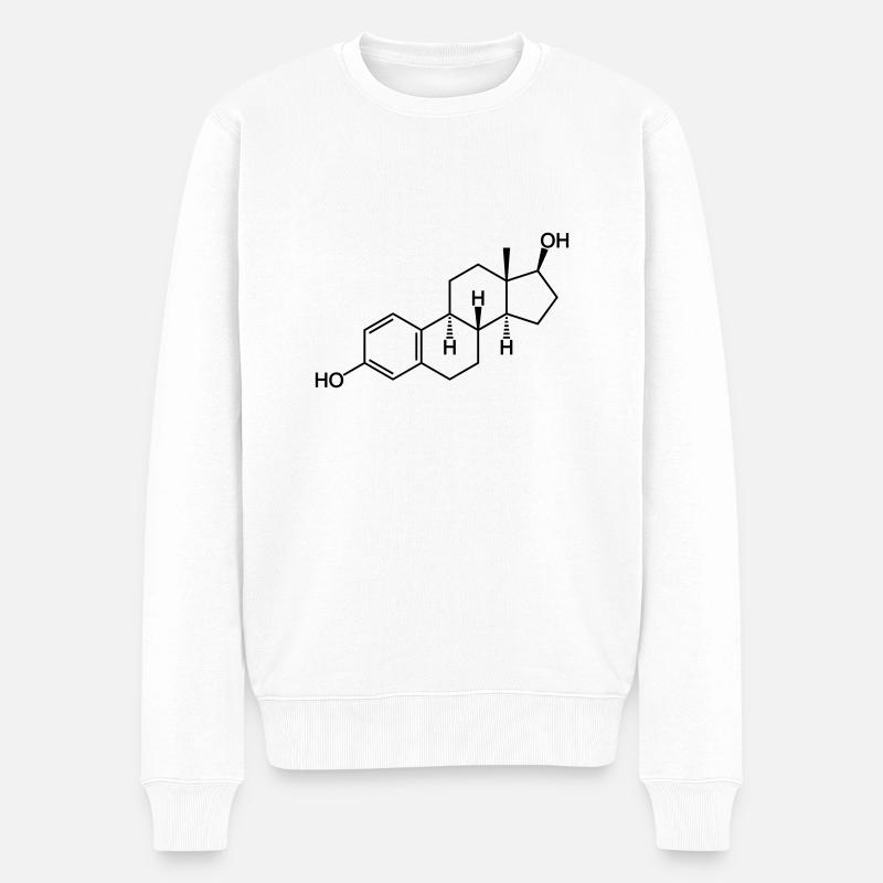 Östrogen (Estradiol) - Männer Premium Bio Pullover - Weiß
