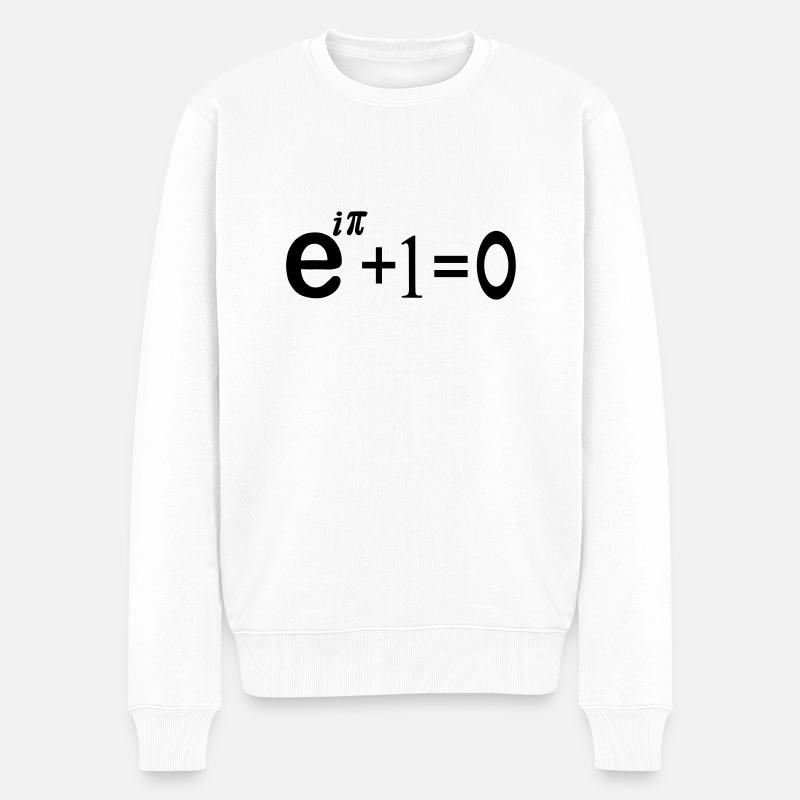 équation de pi ei - Pull Premium bio Homme - blanc
