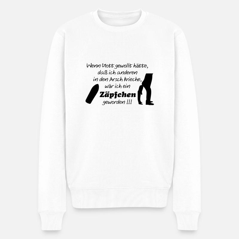 Suppositoire - Pull Premium bio Homme - blanc