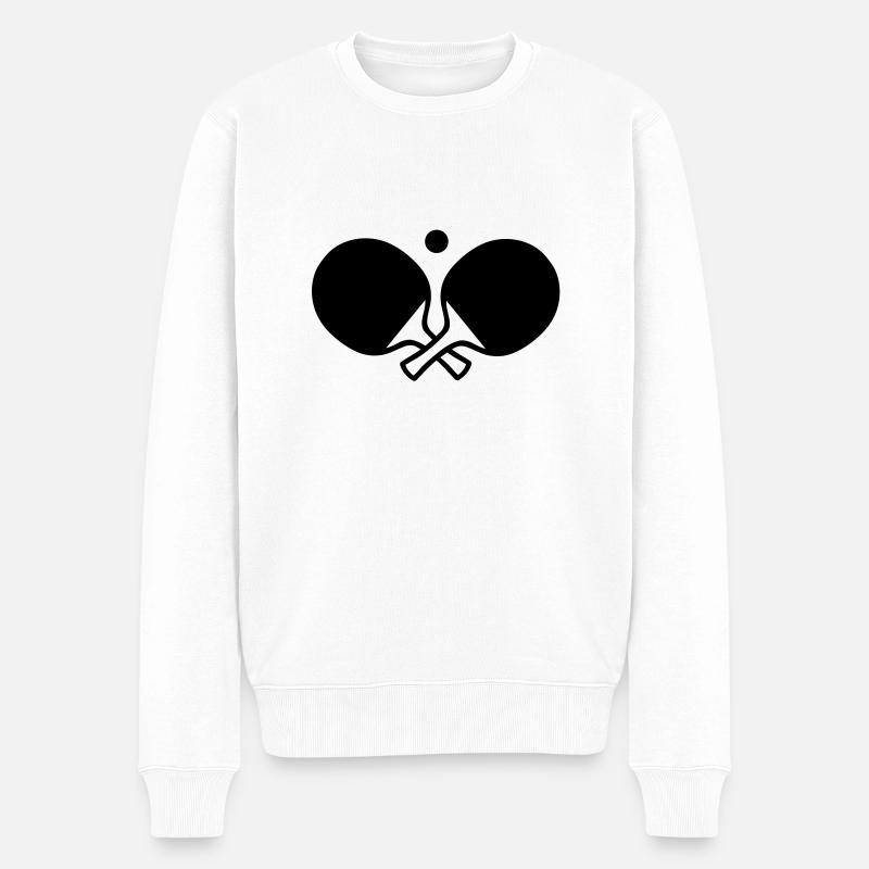 Tischtennis - Männer Premium Bio Pullover - Weiß