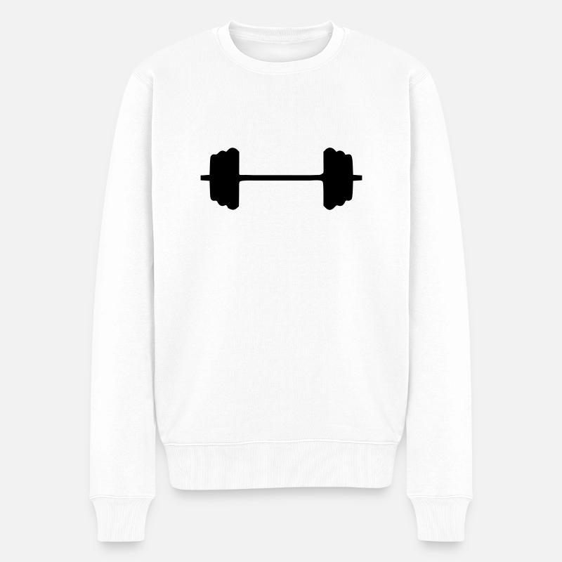 Gewichte - Männer Premium Bio Pullover - Weiß