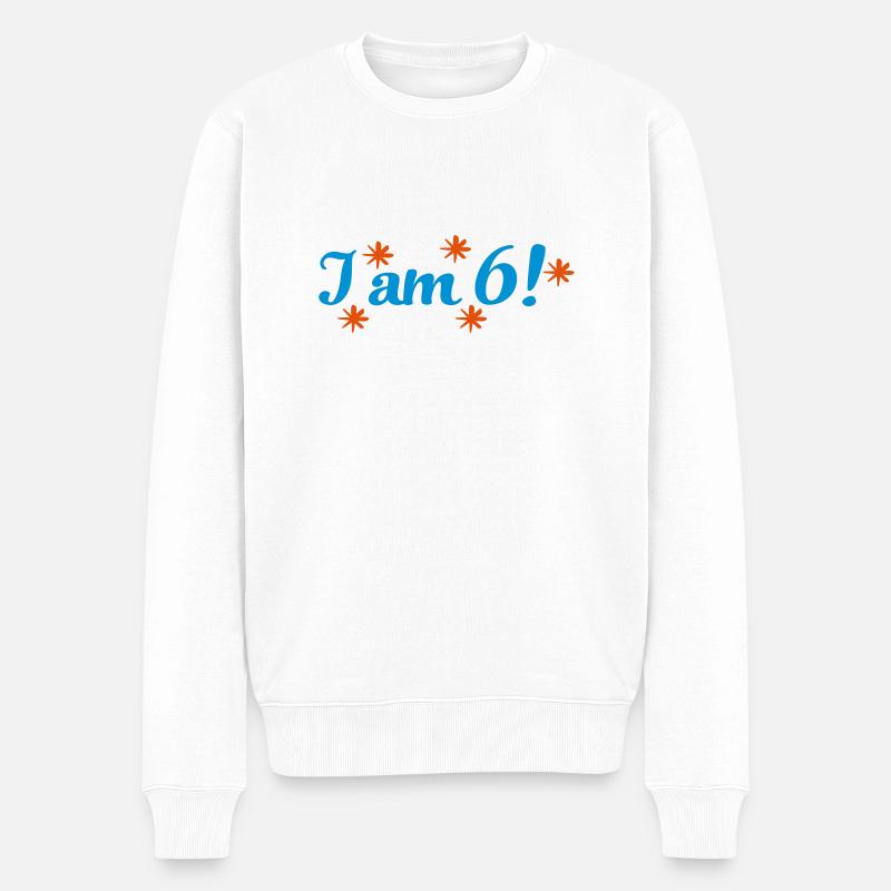 6 birthday - Männer Premium Bio Pullover - Weiß