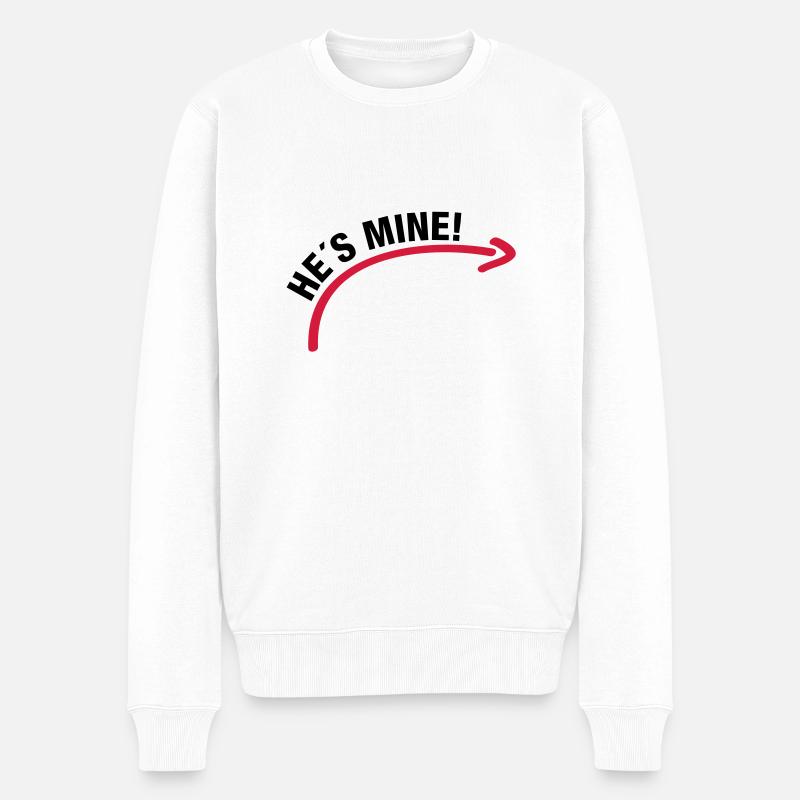 hes_mine_wq2 - Männer Premium Bio Pullover - Weiß