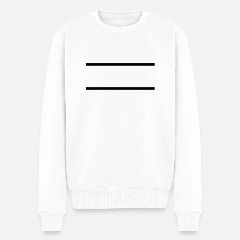 doppelstrich_f1 - Männer Premium Bio Pullover - Weiß