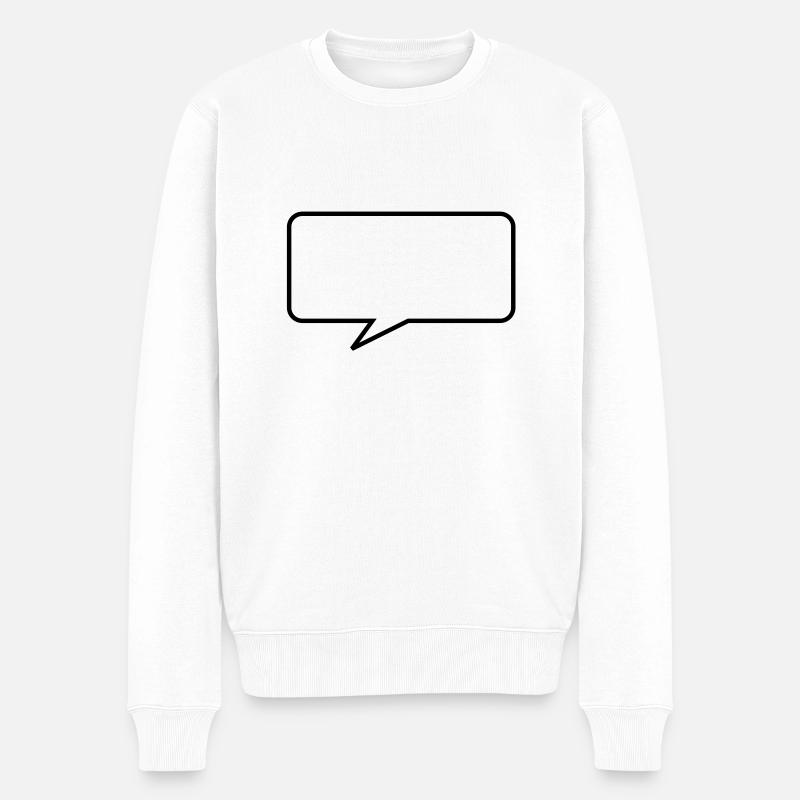 Talking bubble - Pull Premium bio Homme - blanc