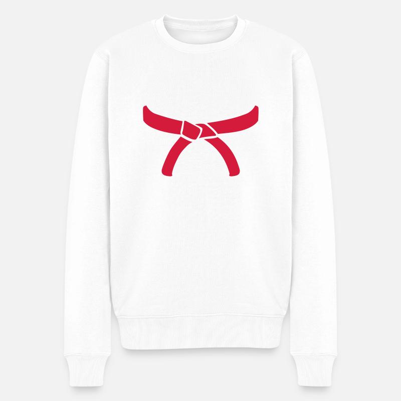 Karate - Männer Premium Bio Pullover - Weiß