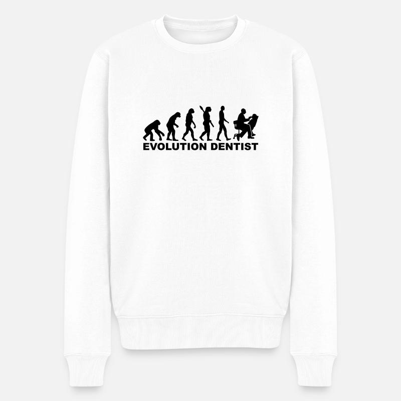 Evolution Dentist - Pull Premium bio Homme - blanc