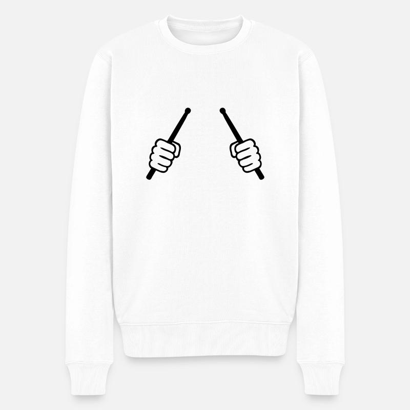 Batterie - Pull Premium bio Homme - blanc