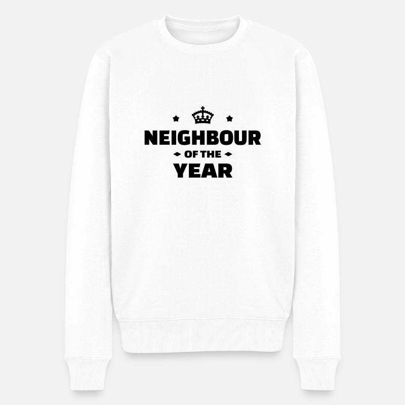 Nachbar / Nachbarschaft / Nachbarin / Haus - Männer Premium Bio Pullover - Weiß