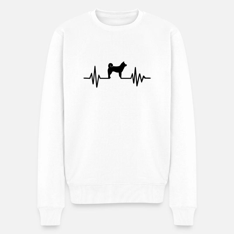 Shiba Inu - Pull Premium bio Homme - blanc