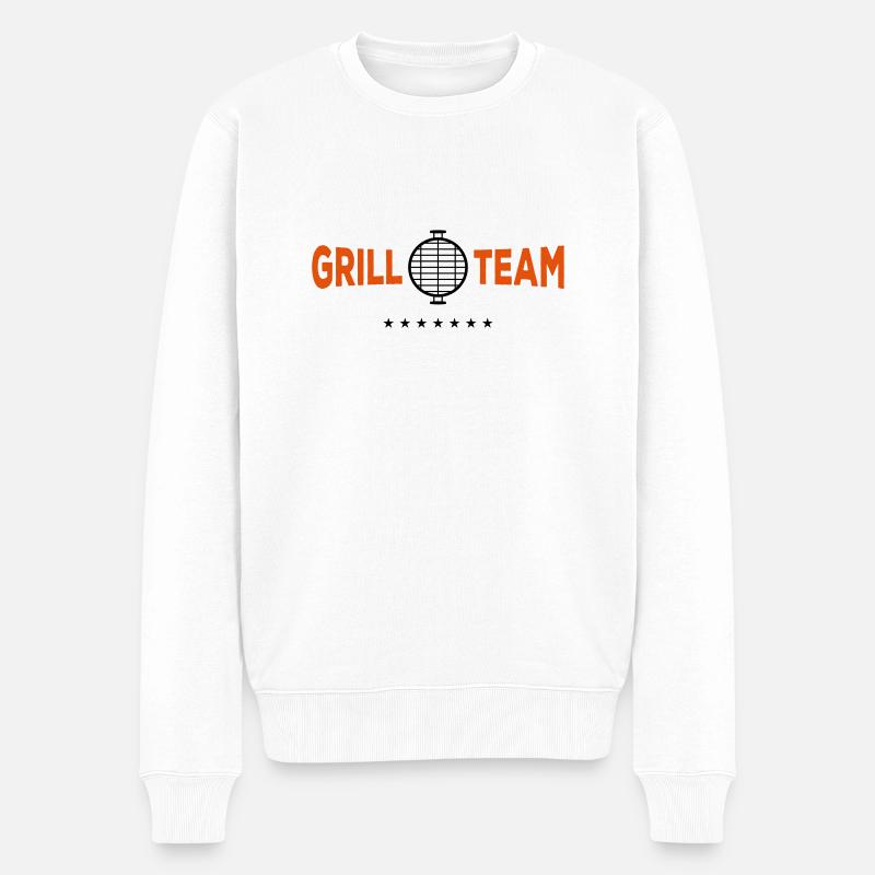 grill team grill - Männer Premium Bio Pullover - Weiß