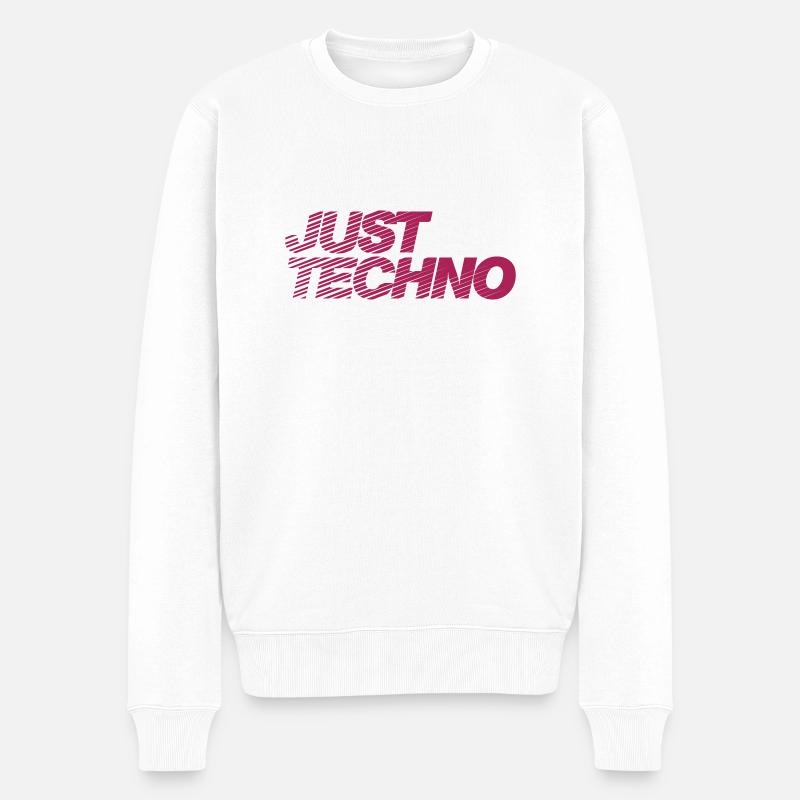 Just Techno - Pull Premium bio Homme - blanc
