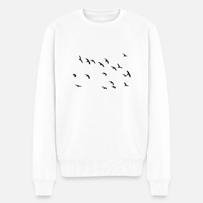 Voegel - Männer Premium Bio Pullover - Weiß