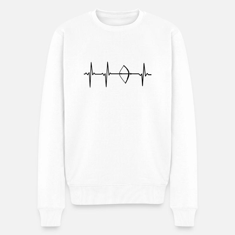 Tir à l’arc ECG - Pull Premium bio Homme - blanc