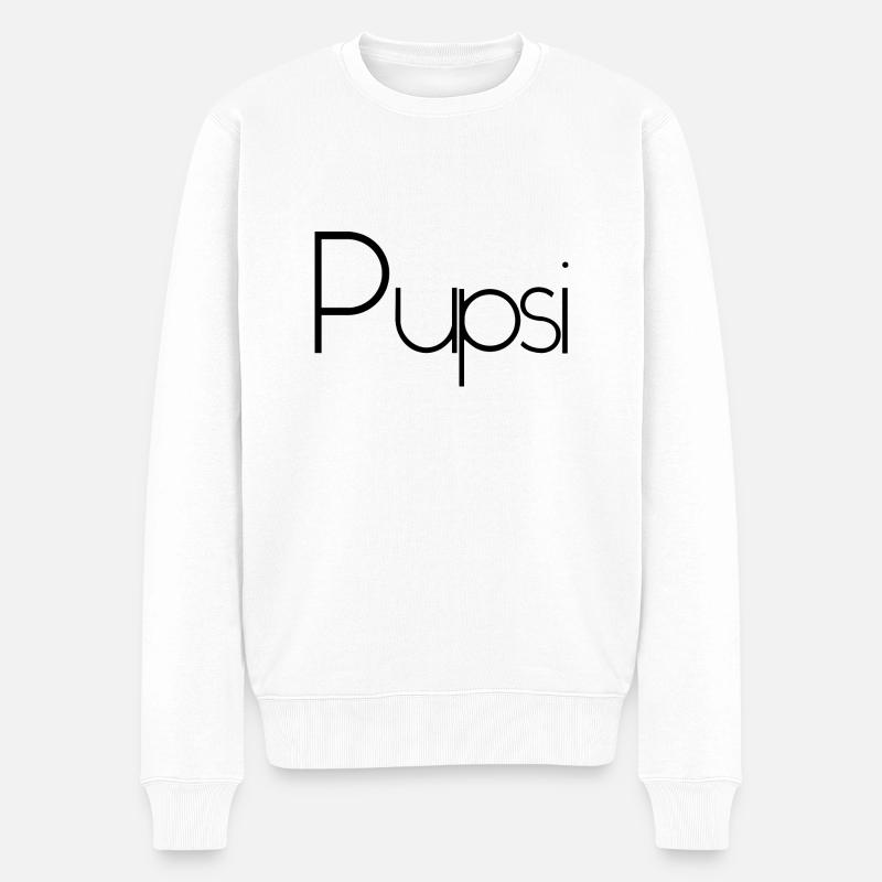 Pupsi - Männer Premium Bio Pullover - Weiß