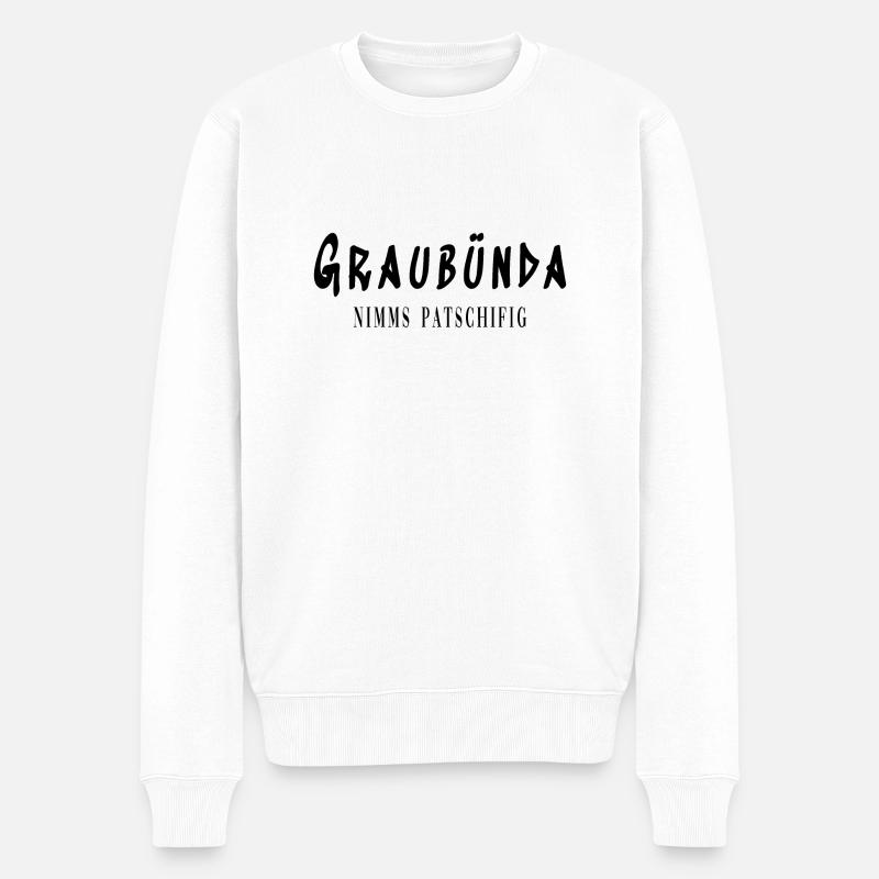 graubünda nimms patschifig - Männer Premium Bio Pullover - Weiß