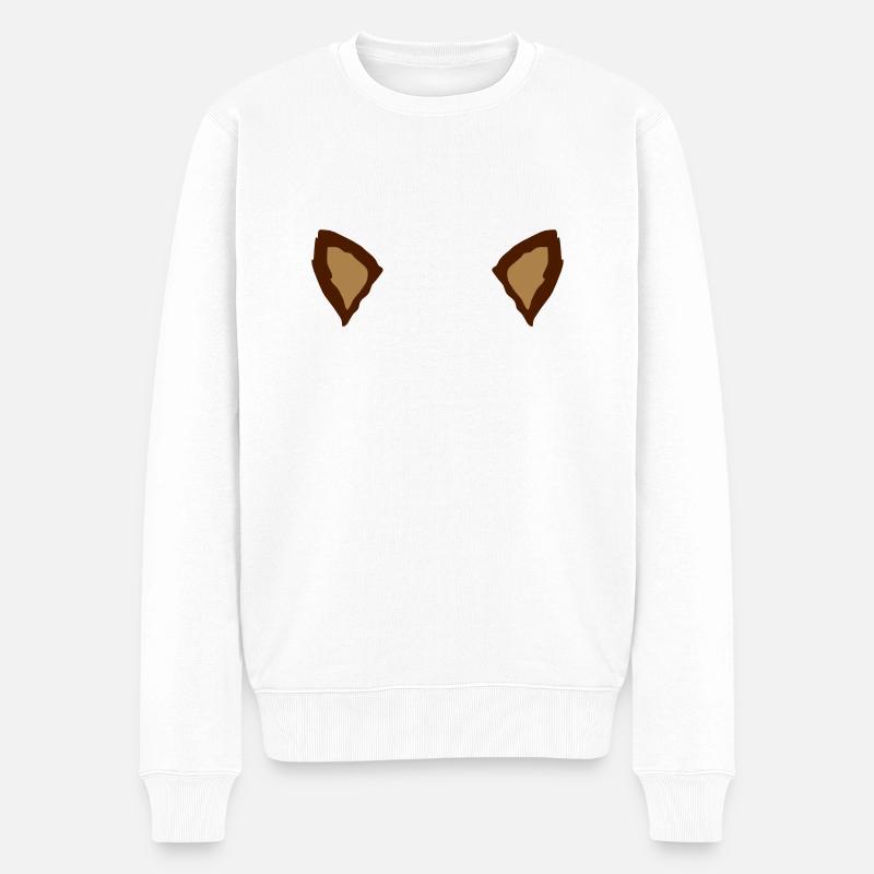 2 oreilles d’animaux - Pull Premium bio Homme - blanc