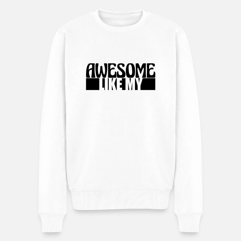 Génial comme mon texte - Pull Premium bio Homme - blanc