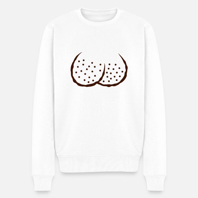 Testicules d’œufs rasés comiques - Pull Premium bio Homme - blanc